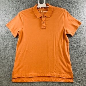 NWOT Red Camel Men's Short Sleeve Polo Shirt 100% Cotton Orange‎ Size XL